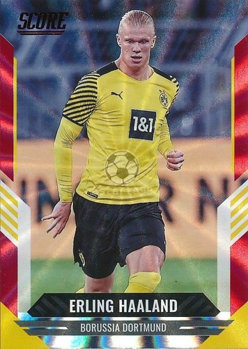 Erling Haaland [Red Laser] #121 2021 Panini Score FIFA card