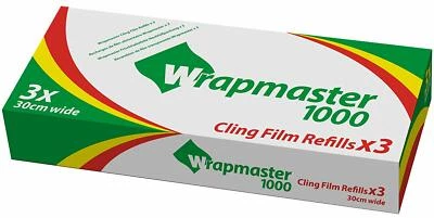 Wrapmaster 1000, 3000, 4500 Frischhaltefolienmine für Mehrzweckverpackung (3er Pack)
