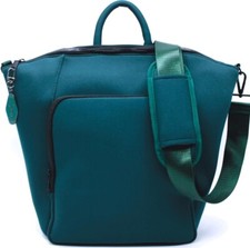Teal Neoprene Baby Diaper Bag Water resistant Shoulder Tote Bag, Changing Pad,
