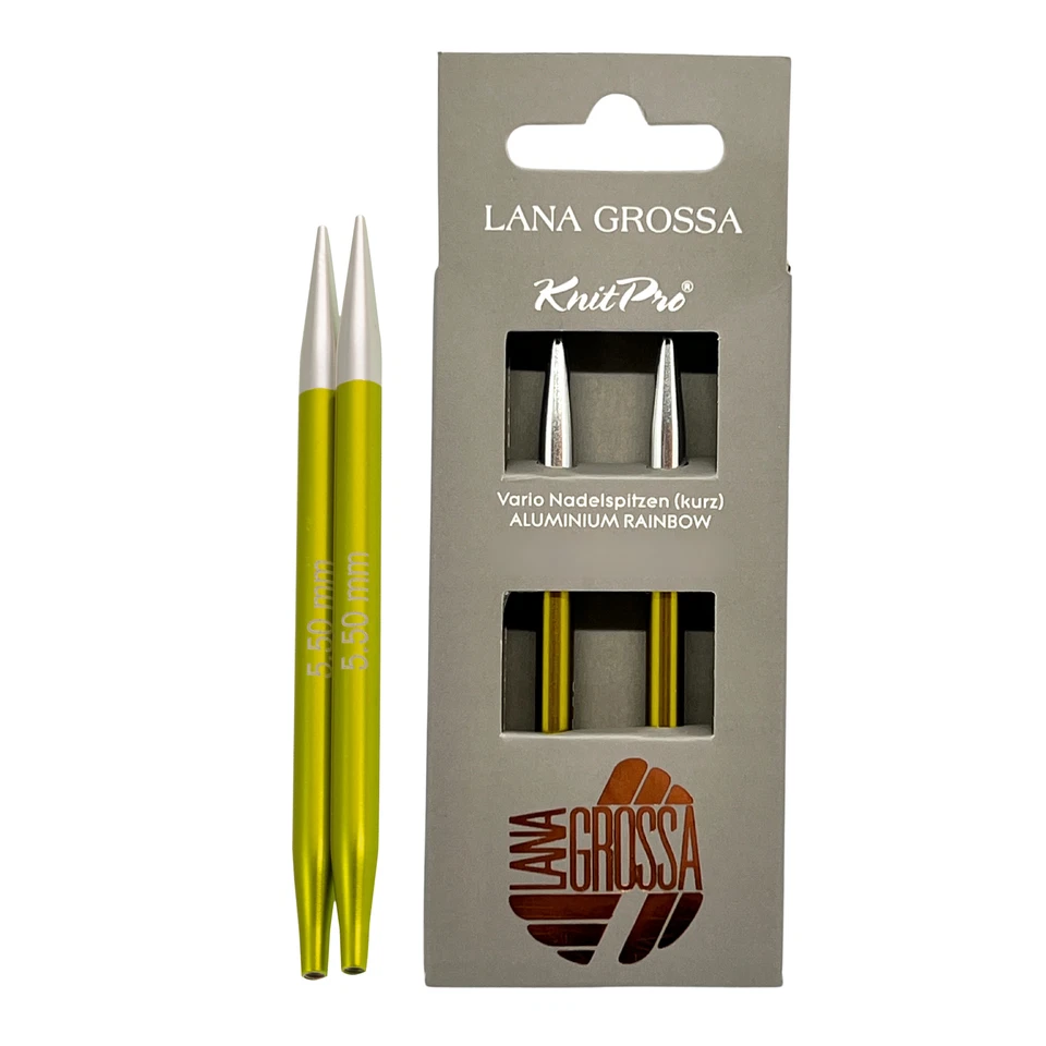 Lana Grossa Knit Pro Nadelspitzen VARIO KURZ Aluminium Rainbow Stärke 3-6 mm - Bild 1 von 1