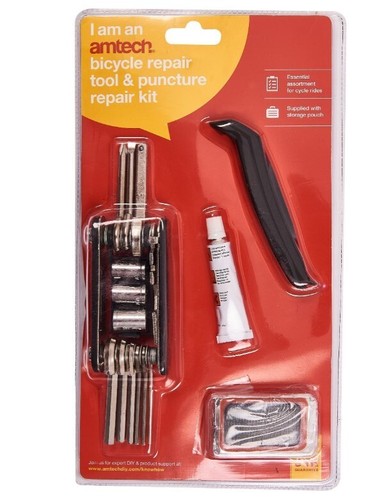 Am-Tech Bicycle Kit, Repair Kit & Puncture Kit, D-Shackle Lock,2-Piece Light Set - Picture 3 of 10