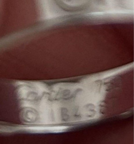 Alianza de boda Cartier Love anillo modelo pequeño SM B4085155 Vis 750WG JP9 US5 - Imagen 4 de 6