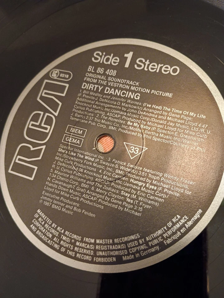 Dirty Dancing - Patrick Swayze, Jennifer Grey - Soundtrack 1987  - LP Vinyl - Bild 4 von 4