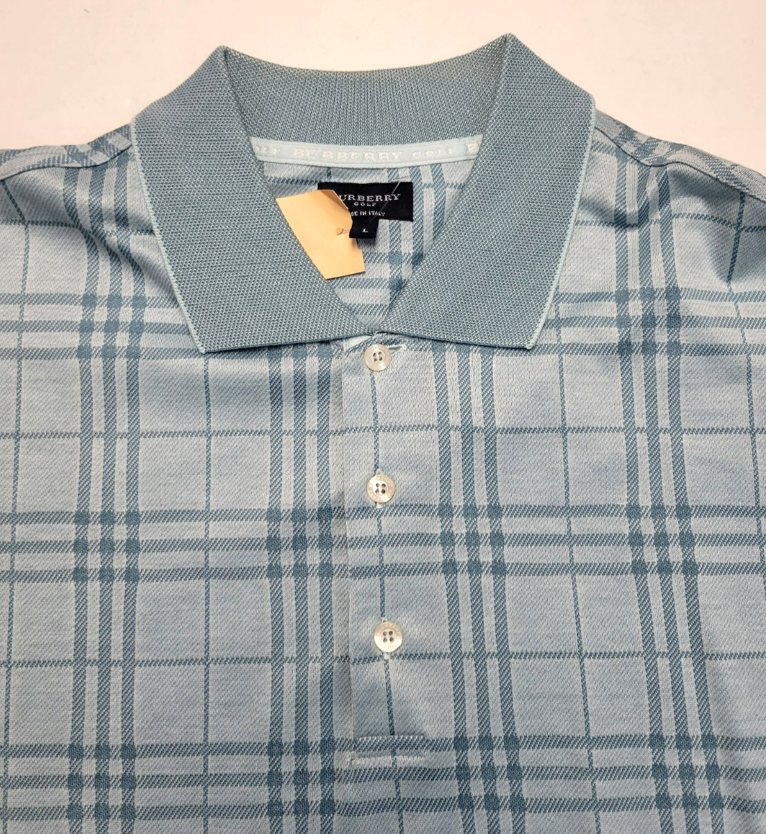 BURBERRY GOLF / nova check polo shirt/ポロシャツ/L/コットン/BEG