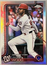 2025 Topps Chrome Update Series - Rookie Debut James Wood #USC95 Refractor...
