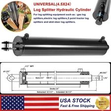 4.5" Bore x 24" Stroke Hydraulic Cylinder Welded Double Acting For Log Splitter