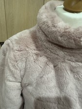 Centigrade (QVC) Faux Fur Coat-Powder Pink-Size M