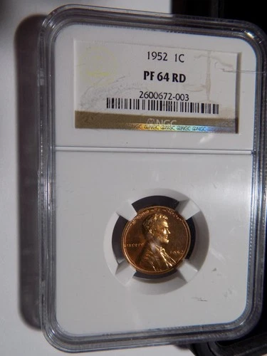 1952 Proof Lincoln Cent - NGC PF64RD - Blazing Cherry Red Proof!