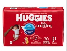 Case 6 Pack Huggies Little Snugglers Baby Diapers Size Preemie Up to 6 lbs NEW
