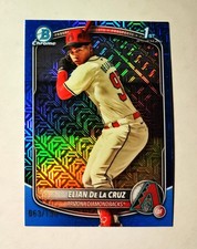 Elian De La Cruz 2025 1st Bowman Chrome BLUE REFRACTOR 063/150 Mega #BCP-249 M6