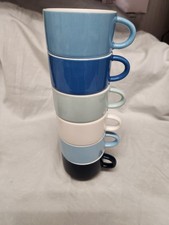 Set of 6 Porcelain Espresso Cup 2.5oz Stackab...
