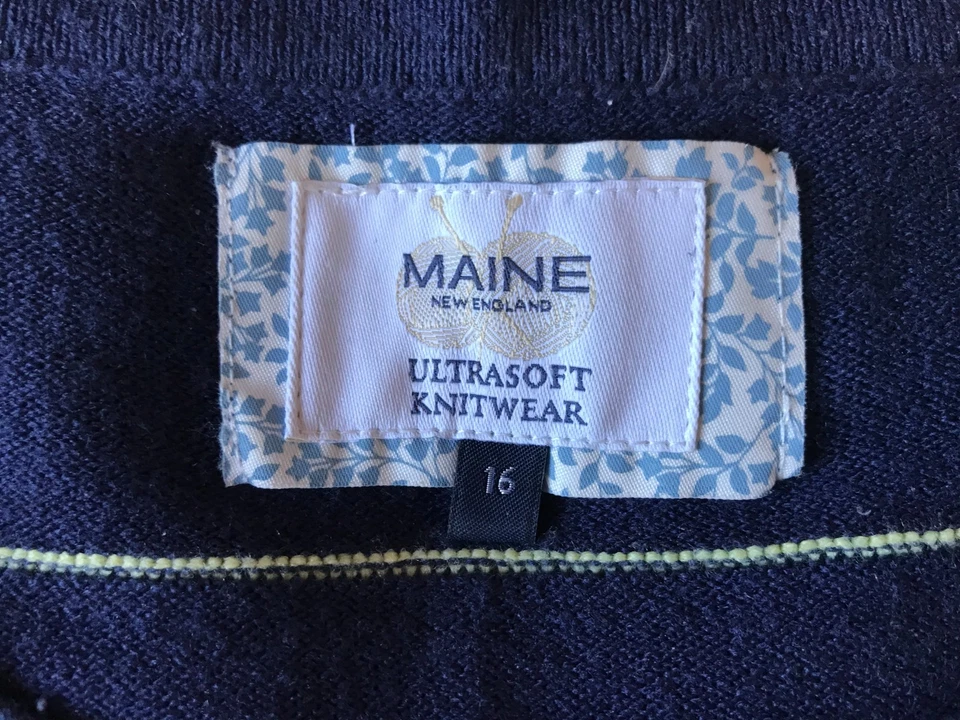Maine New England Ultrasoft Knitwear Womens Size 16 Striped Jumper - Image 3 of 4