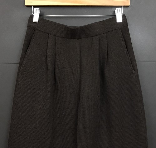ST. JOHN Collection Chocolate Brown Santana Knit Pleated Front Pull-on Pants 8