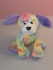 Ganz Webkinz Tie Dyed Puppy HM385 Stuffed Animal Toy Plush 8 In Retired No Code