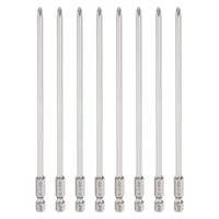 "8 StüCk PH1 Kreuzschlitz-Bit FüR 1/4\" Sechskantschaft 15Cm Lang Magnetisch"
