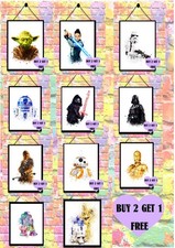 BUY 2 GET 1 FREE Star Wars Prints Only Kids Room Poster Gift A4 Movie