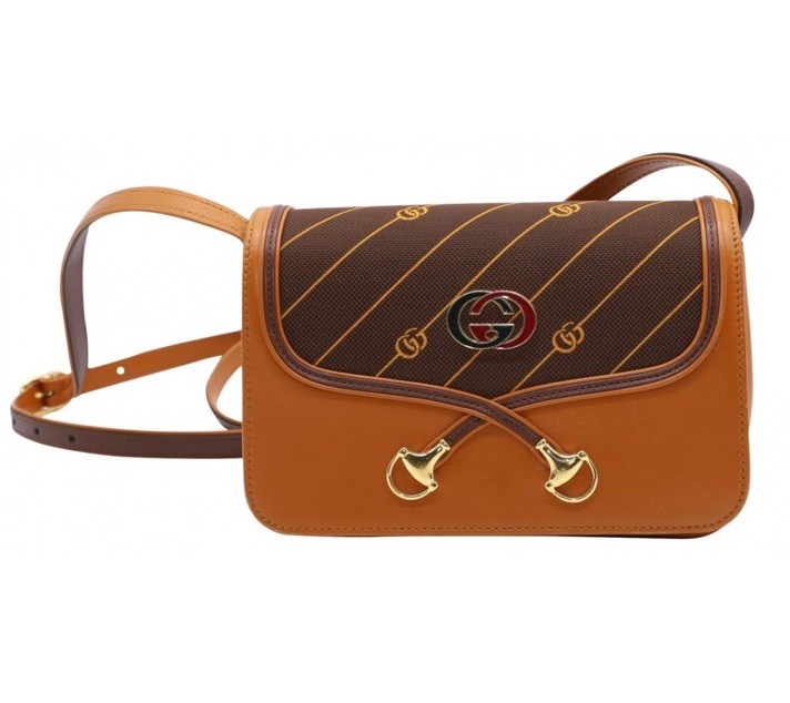 Gucci Diagonal GG Rajah Shoulder Bag Calfskin Canvas Brown Limited Edition