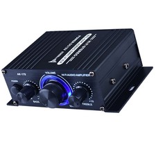 400W 12V 2.0 Channel Stereo Audio Mini Power Amplifier HiFi Bass Amp Car Home