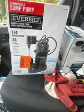 EVERBILT 1006013666 Submersible Sump Pump 1/4 hp 34 GPM ~ HDSP25V
