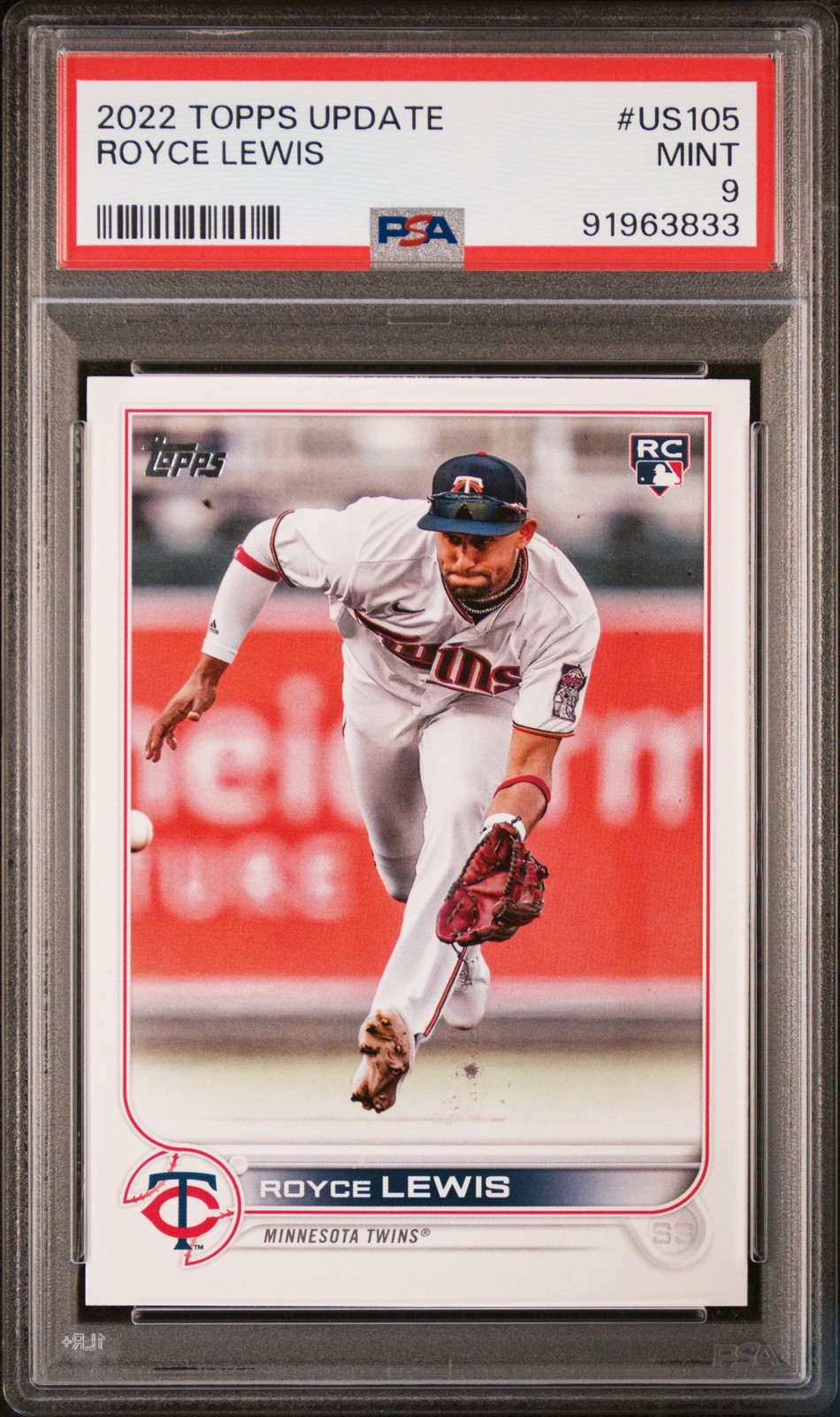 2022 TOPPS UPDATE #US105 ROYCE LEWIS ROOKIE RC PSA 9