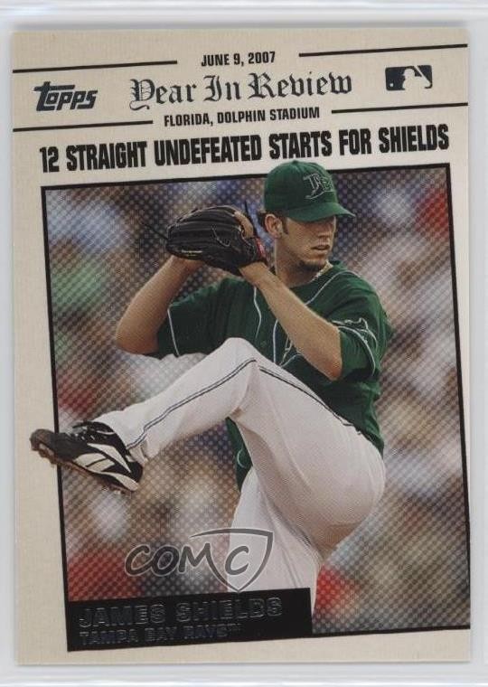 James Shields #YR70 2008 Topps Baseball Year in Review