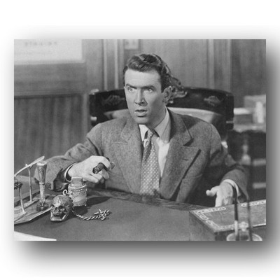 James Stewart Photo 8x10 It's A Wonderful Life George Bailey Smoking 1946 Film