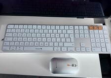 ProtoArc KM100-A Backlit Keyboard and Mouse Set for Mac Wireless Bluetooth White