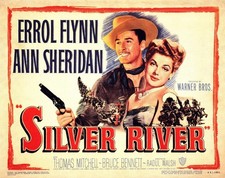 16mm SILVER RIVER  (1948) B/W Errol Flynn Western Feature Film.