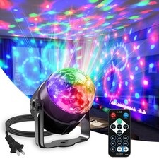 Disco Ball Light with Remote Control Sound Activated Portable Party Light