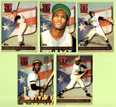 Roberto Clemente 1997 Topps Tribute Five (5) Card Set #RC1-5 HOF E711