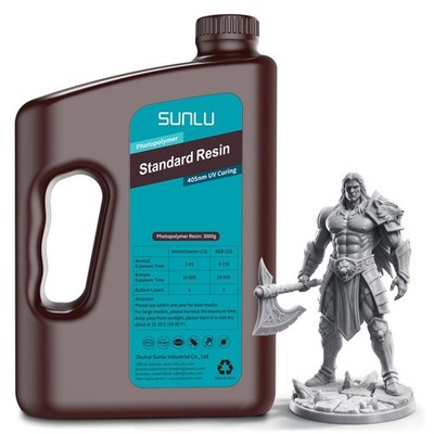 3kg Fast-Curing 3D Printer Resin for LCD/DLP/SLA, Low Shrinkage, High Precision,