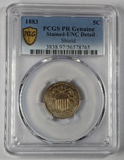 1883/2 5C Overdate, FS-302 (Regular Strike) Shield Nickel - PCGS