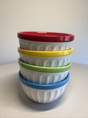 Starbucks Vintage Ice Cream Bowls Ribbed 12 oz Dessert Fruit Bowls Set Of 4