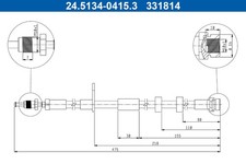 BREMSSCHLAUCH FÜR FORD KUGA II (DM2) - ATE 24.5134-0415.3