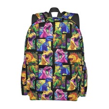 Dinosaur Backpack Kids Bookbag Casual Capacity Laptop Backpacks For Boys Girl...