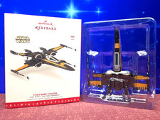 HALLMARK 2016 STAR WARS THE FORCE AWAKENS T-70 X-WING FIGHTER SOUND ORNAMENT NEW