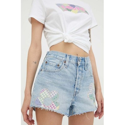 Levi's 501 150th Women's Denim Cut Off Shorts Slim Blue W24