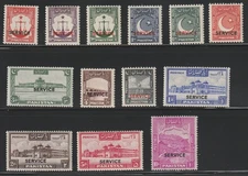 Pakistan    1948    Sc # O 14-26   Official Stamps   VLH    OG