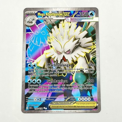Mega Abomasnow ex 157/132 Full Art Ultra Rare MEG Mega Evolution ITA NM Holo