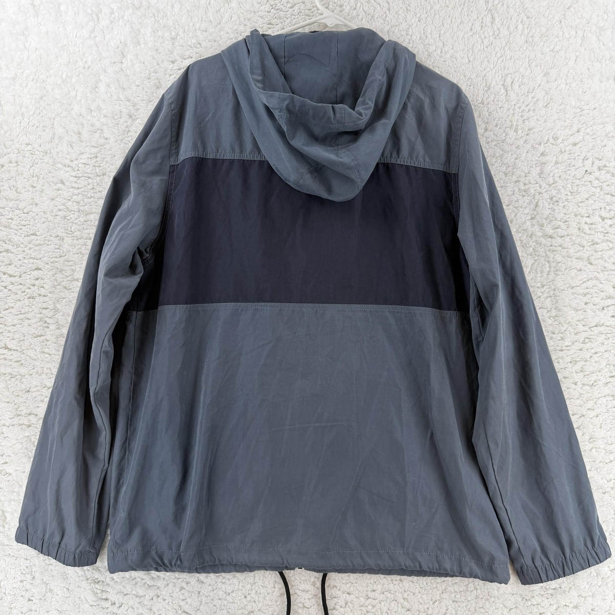 Ezekiel Jacket Mens XL Blue Hooded Lightweight Full Zip