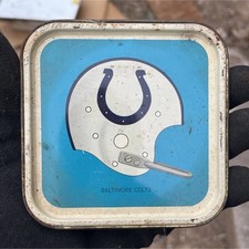 Baltimore Colts NFL Blue White Metal Memorabilia Tin Lid Football