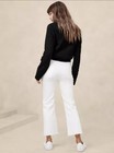 Banana Republic High Rise Stretch Bootcut Cropped Jeans in White Size 18 ~ NEW — photo 2