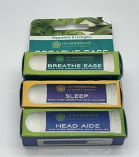 3pk Bundle rare Essence  Aromatherapy Inhalers : Breathe Ease,