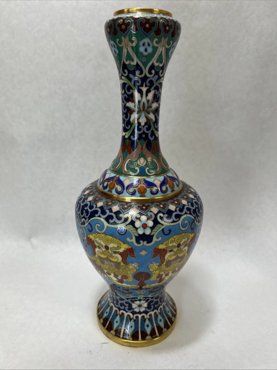中国景泰蓝印第安纳中国古董花瓶| eBay