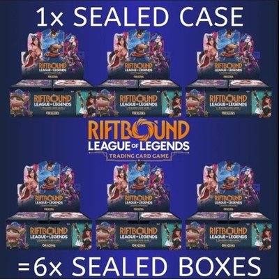 RIFTBOUND TCG ORIGINS BOOSTER BOX of 6 ( 1 CASE ) English League
