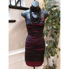 Forever 21 Strapless Dress Womens 1X Purple Black Bodycon Party Mini Plus