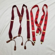 Cas Germany Suspenders Red Leather Santa Claus West Germany Christmas VTG