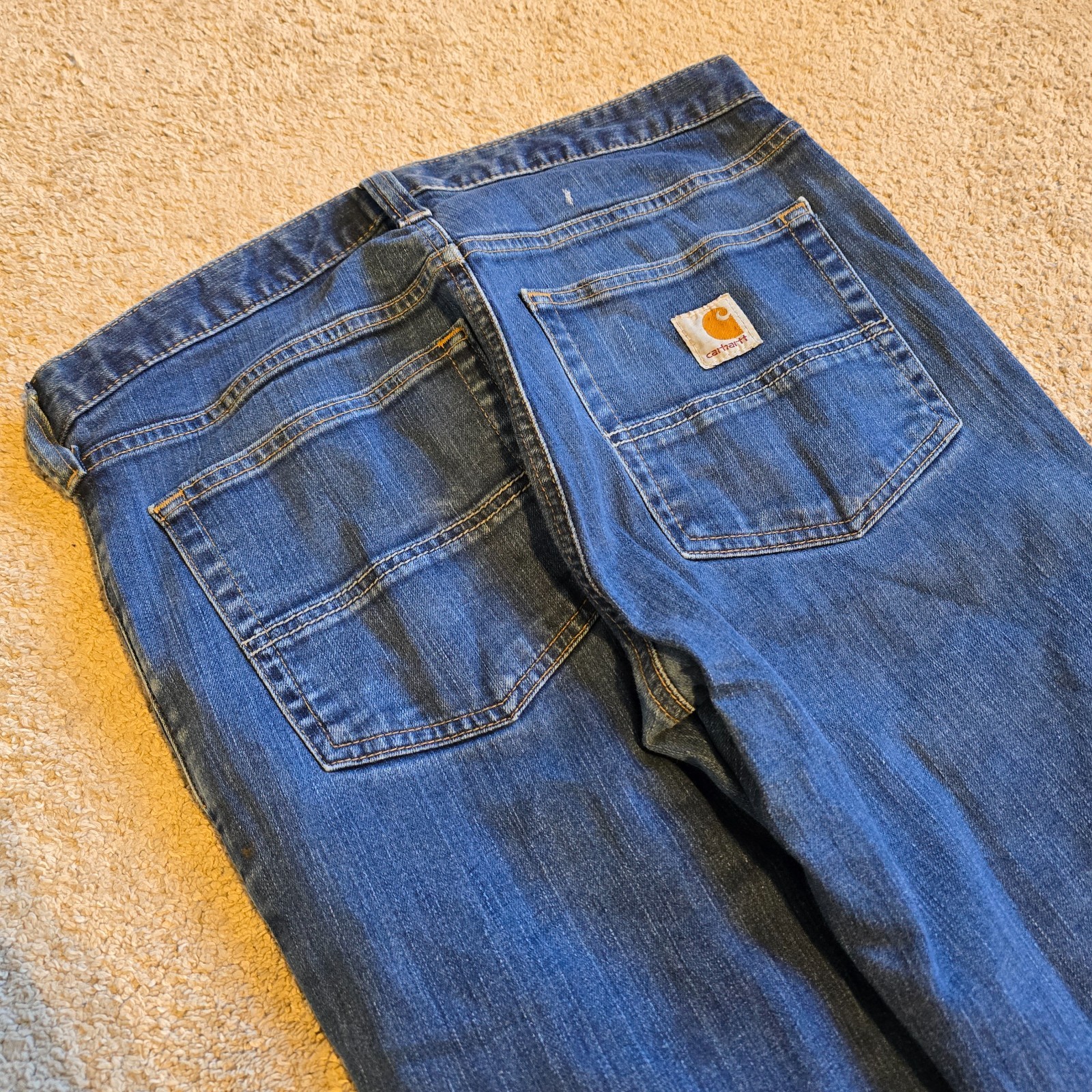 Men’s Carhartt Blue Rugged Flex Relaxed Fit Denim Pants - 31 x 30 image 2
