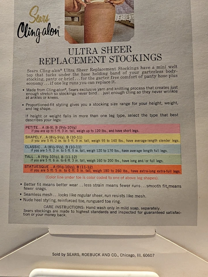 Medias de nailon de repuesto ultra transparentes Sears 3pr beige desnudo talla B (11-12) altas Foto 4 de 4