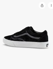 Vans Classic Shoes / Black Suede With White stitching